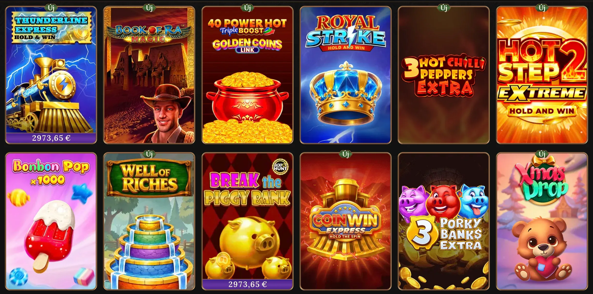 A BetWest casino játékgyűjteménye